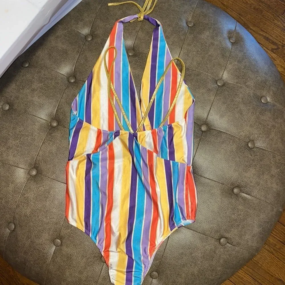 Rainbow 🌈 Women’s One Piece Swimsuit - Picture 2 of 2